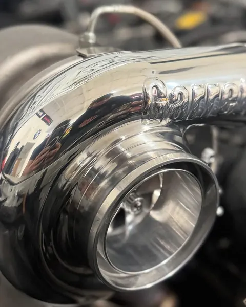 A built S55 block with forged pistons on the EuroWorks bench